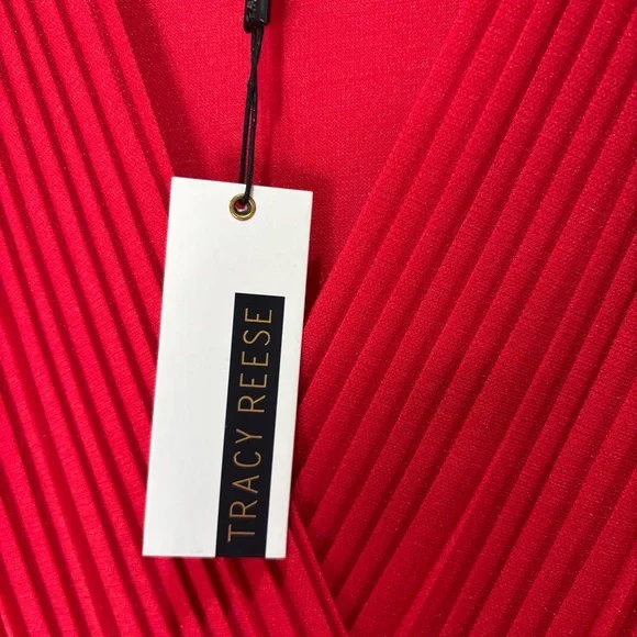 NWT Anthropologie x Tracy Reese Pleated Red Midi Sleeveless Dress | sz M - Picture 9 of 17